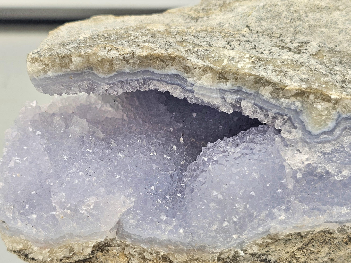 Large Blue Lace Agate Crystal Geode Natural (#3)