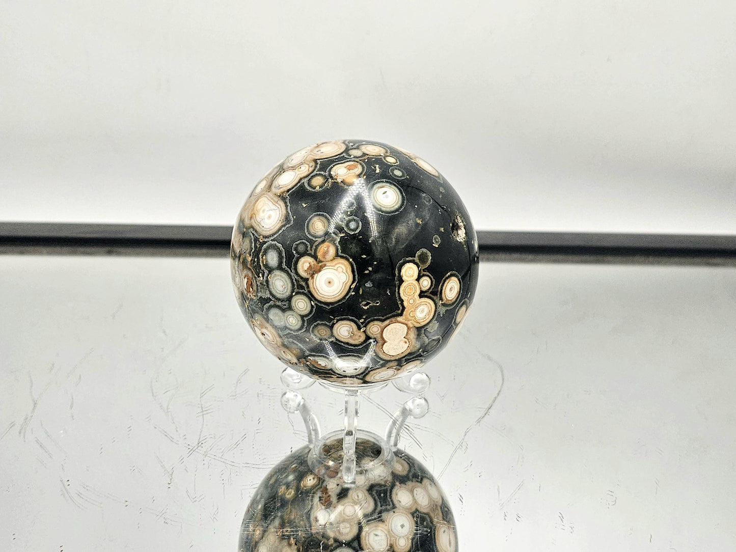 Large Orbital Ocean Jasper Crystal Sphere  (#3)