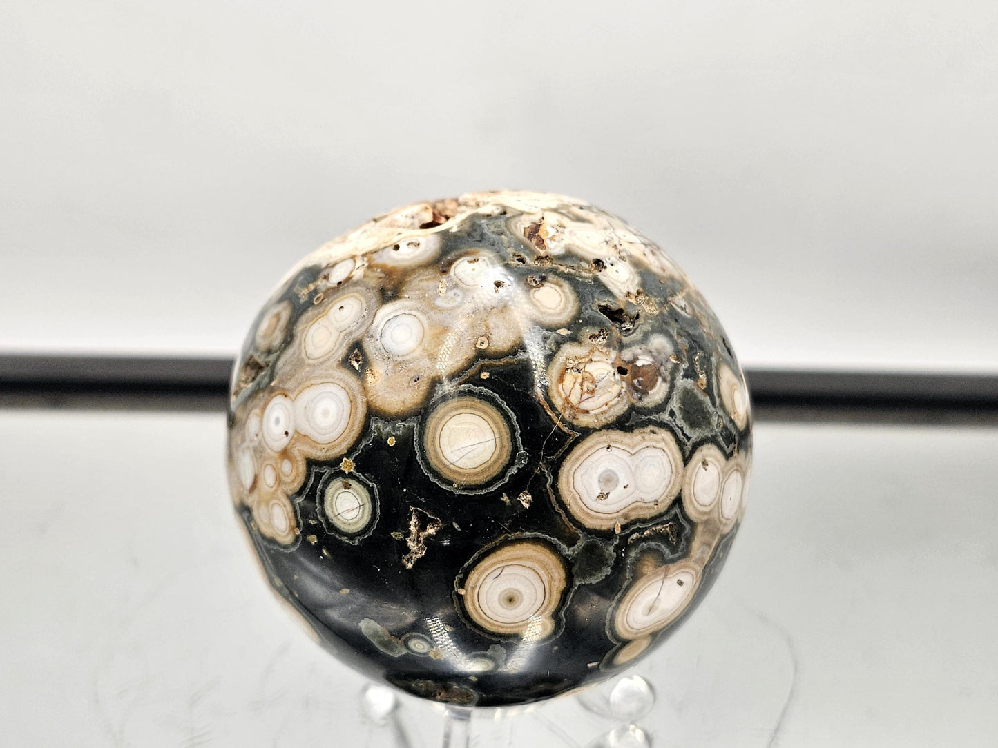 Large Orbital Ocean Jasper Crystal Sphere  (#3)