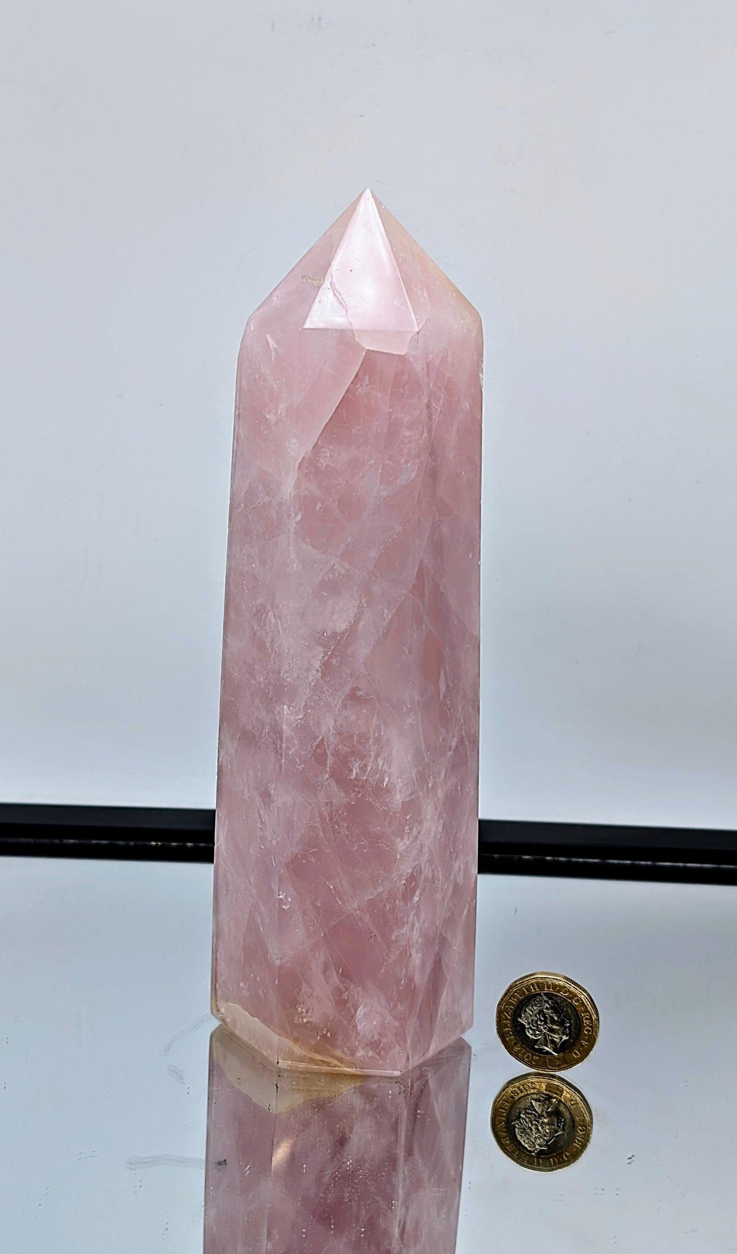 Large Rose Quartz Crystal Prism / Tower (#8)