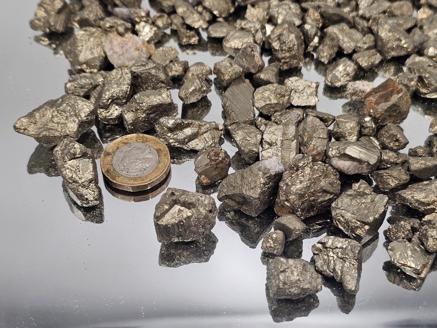 Raw Small Pyrite Crystals Large 500g Batch 1-2cm