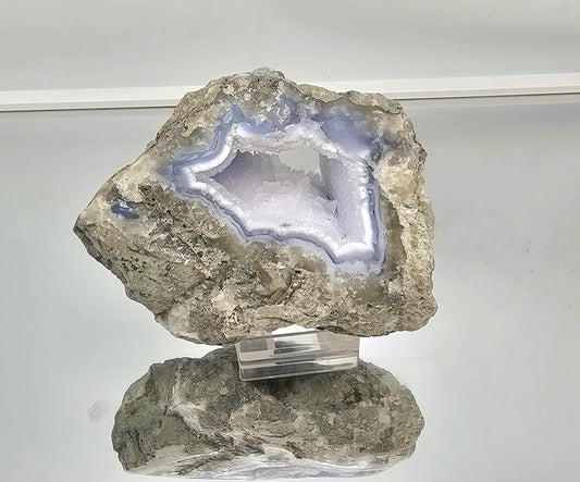 Large Blue Lace Agate Crystal Geode (DP)