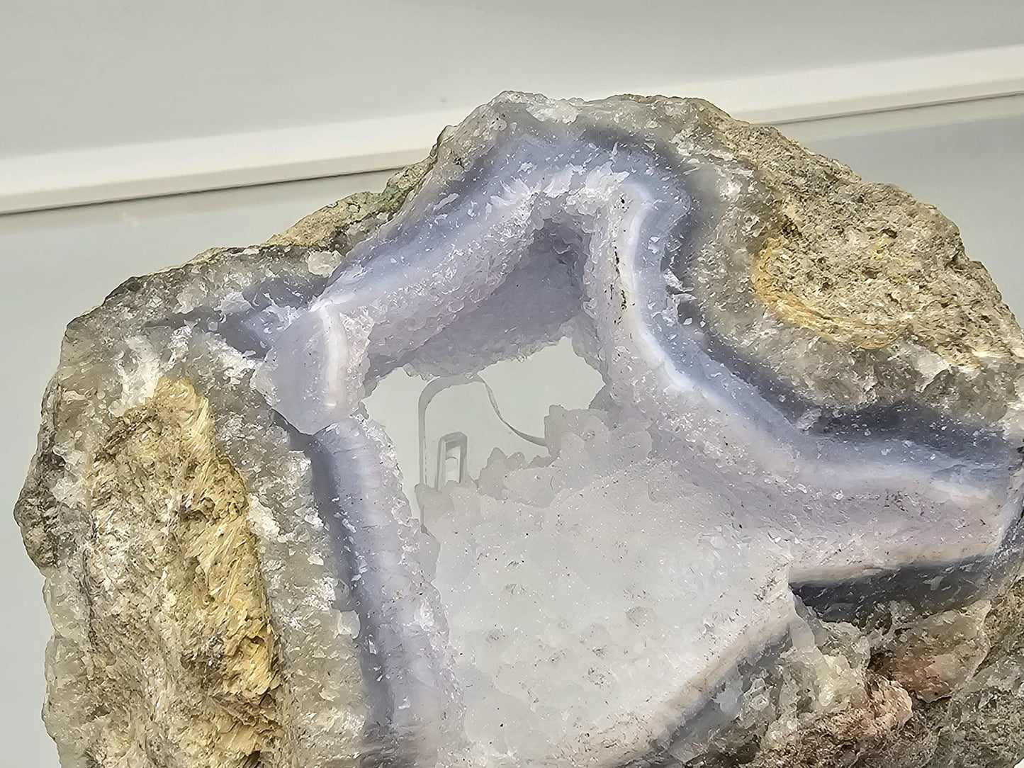 Large Blue Lace Agate Crystal Geode (DP)