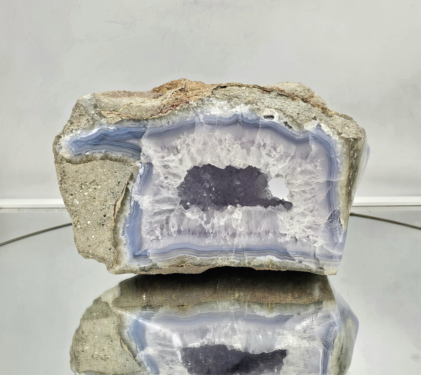 Exceptional Large Blue Lace Agate Crystal Geode  5.71 KG