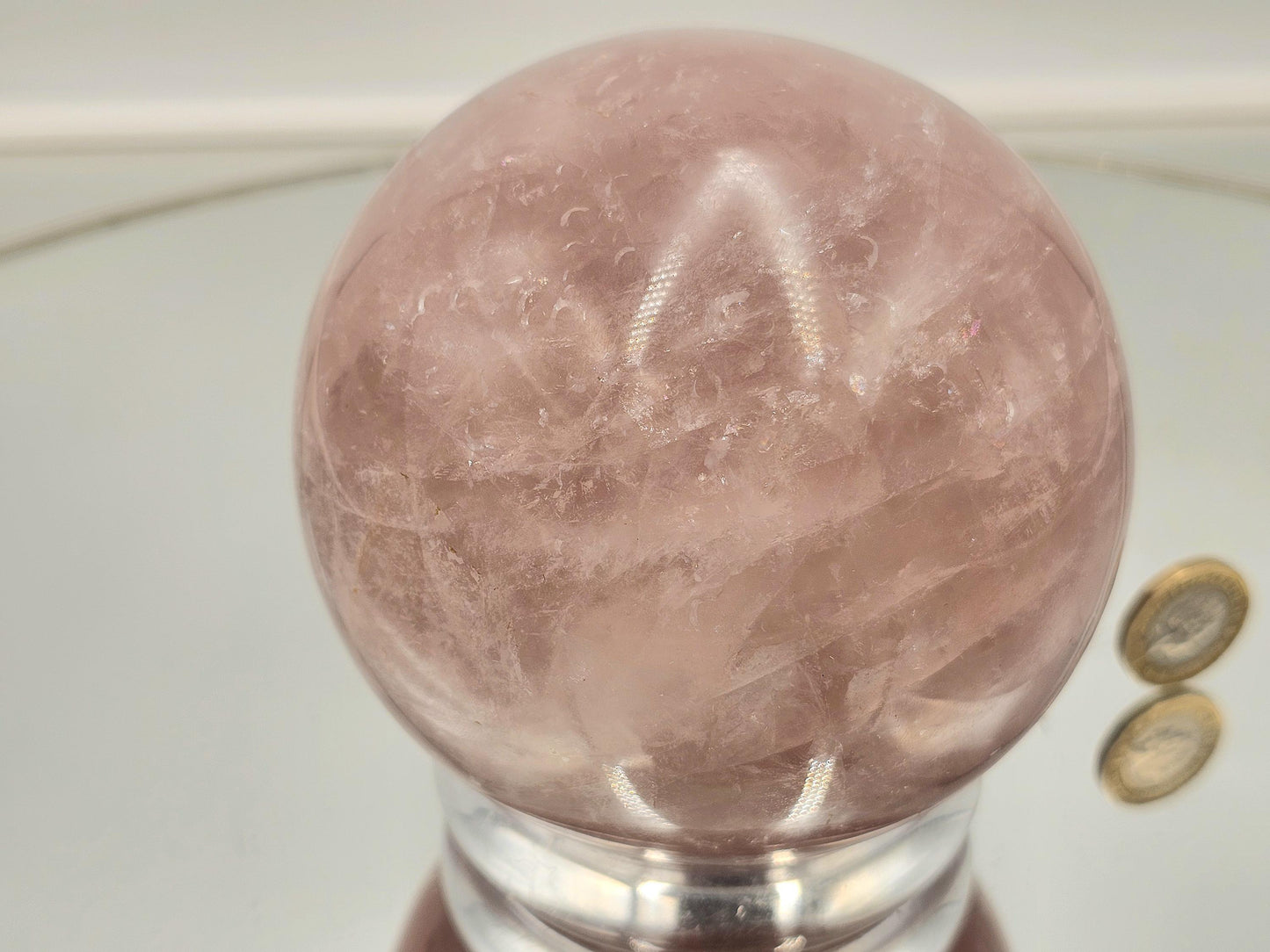 Large Rose Quartz Crystal Sphere (#5)