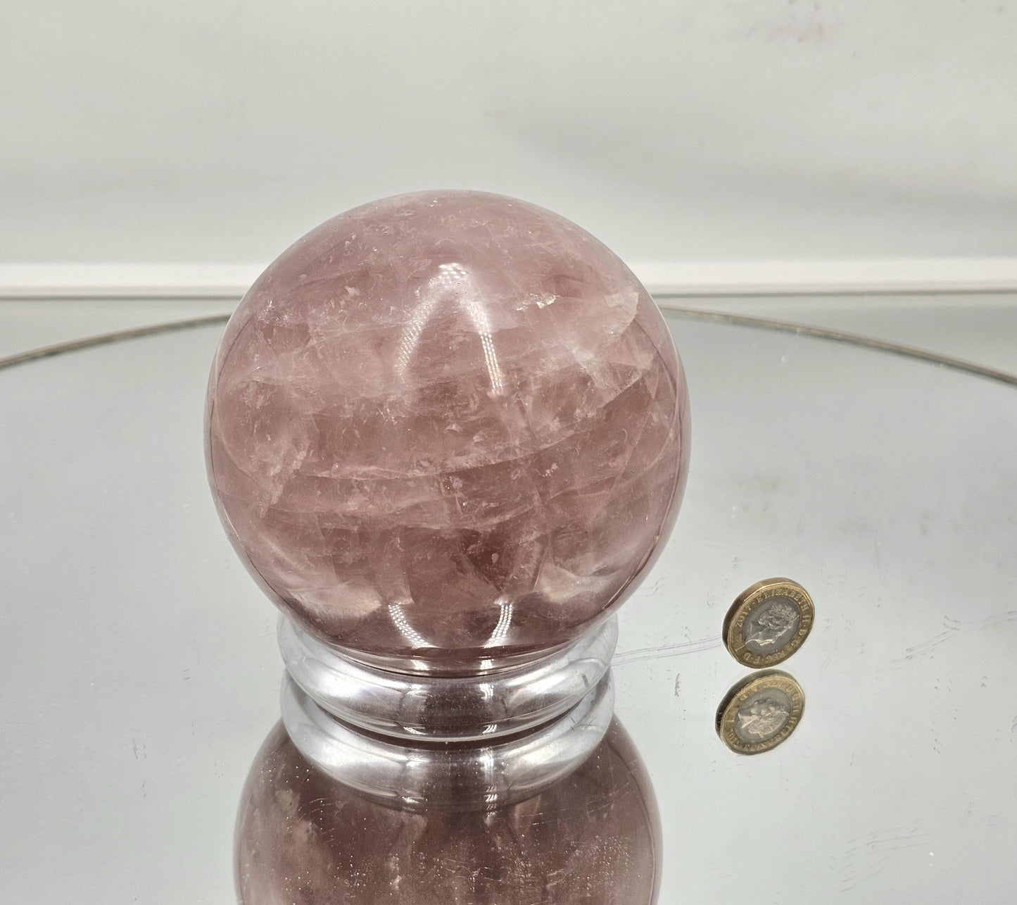 Large Rose Quartz Crystal Sphere (#5)