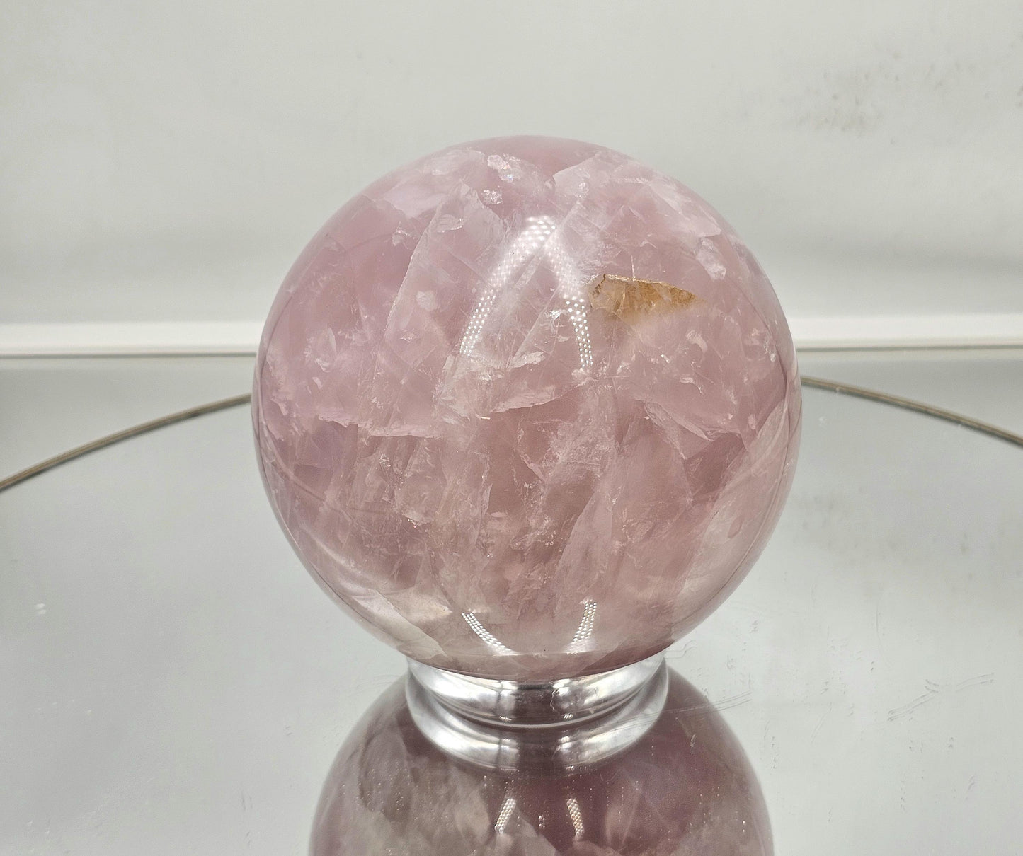 Large Rose Quartz Crystal Sphere (#4)