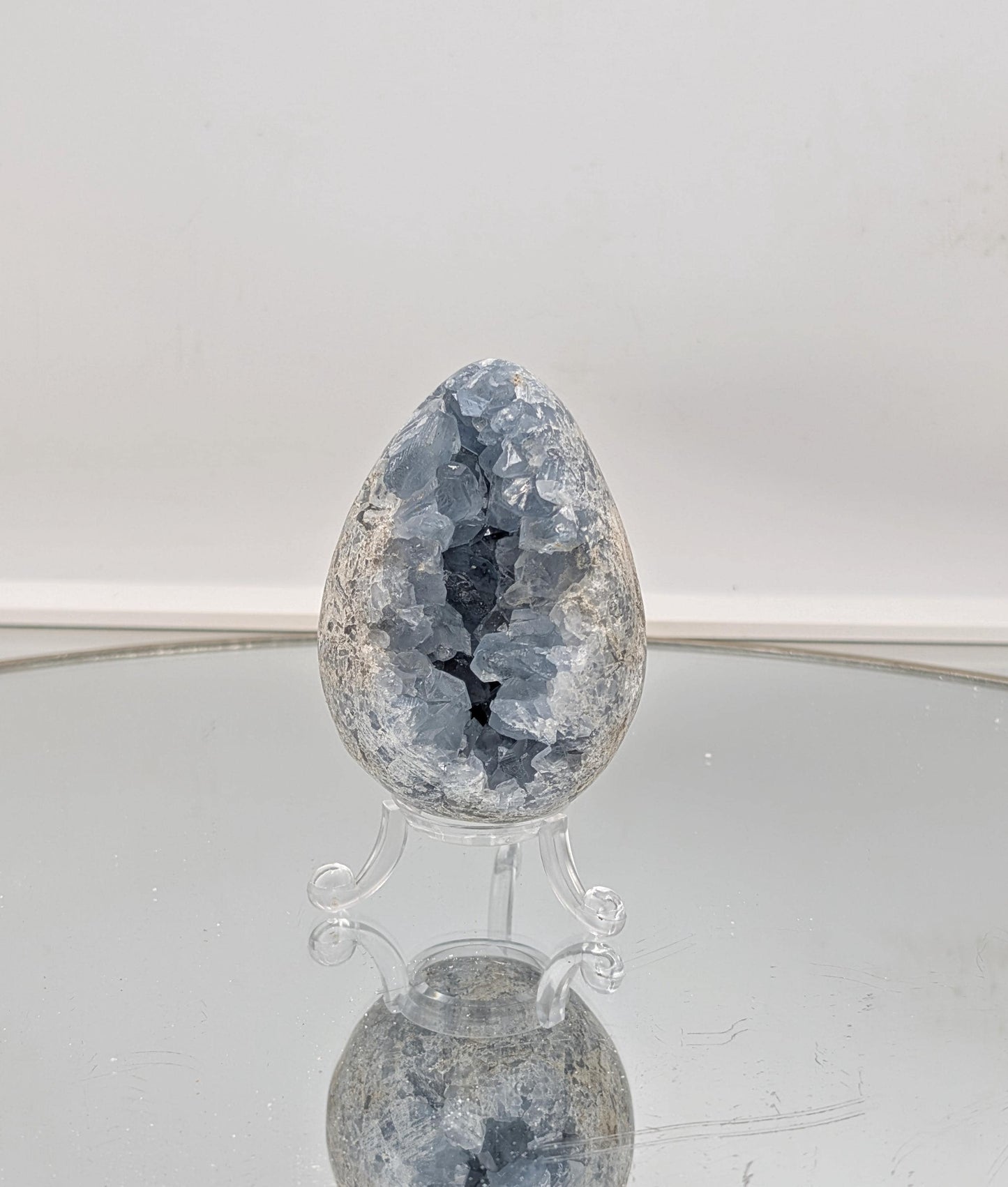 Large Celestite Crystal Egg (#1)