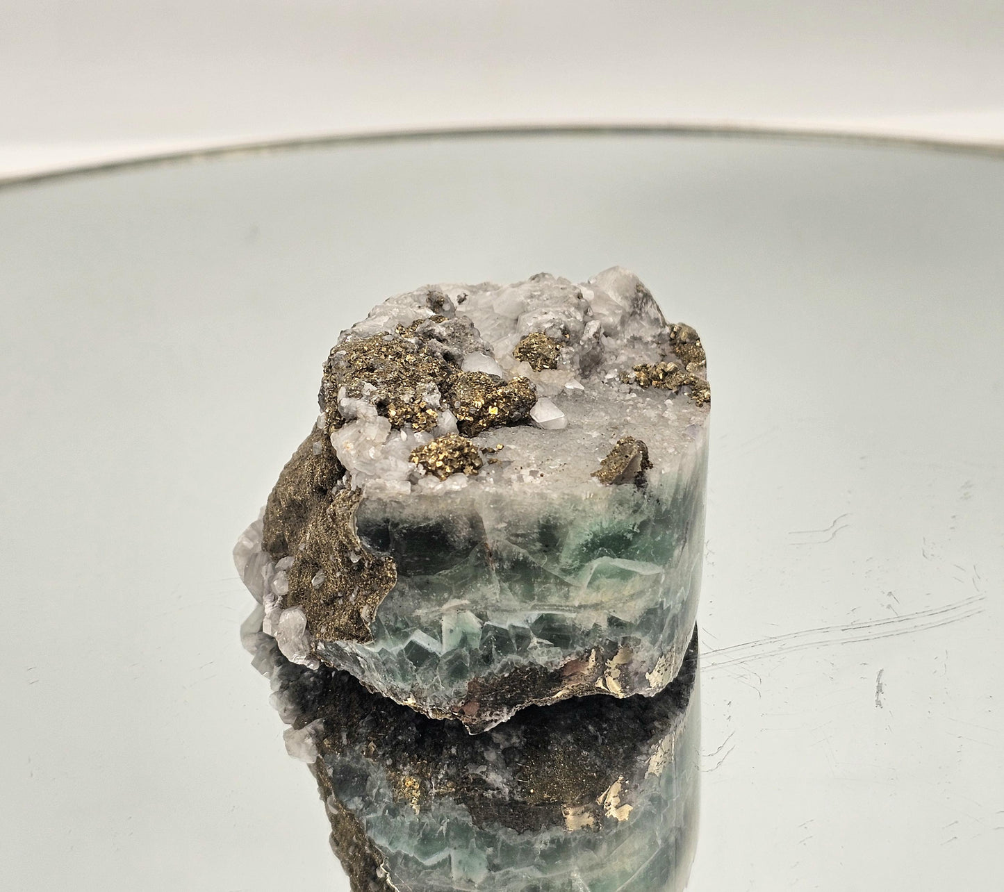 Fluorite Calcite Pyrite Crystal - Morocco (DP)