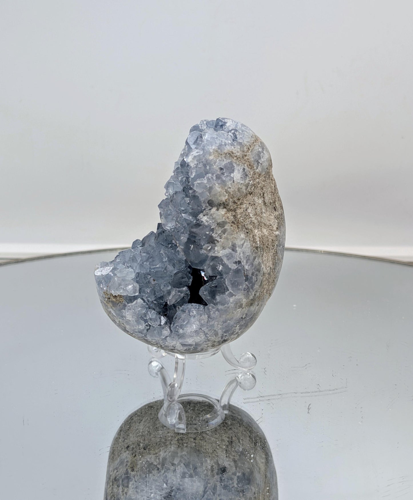 Large Celestite Crystal Egg (#16)