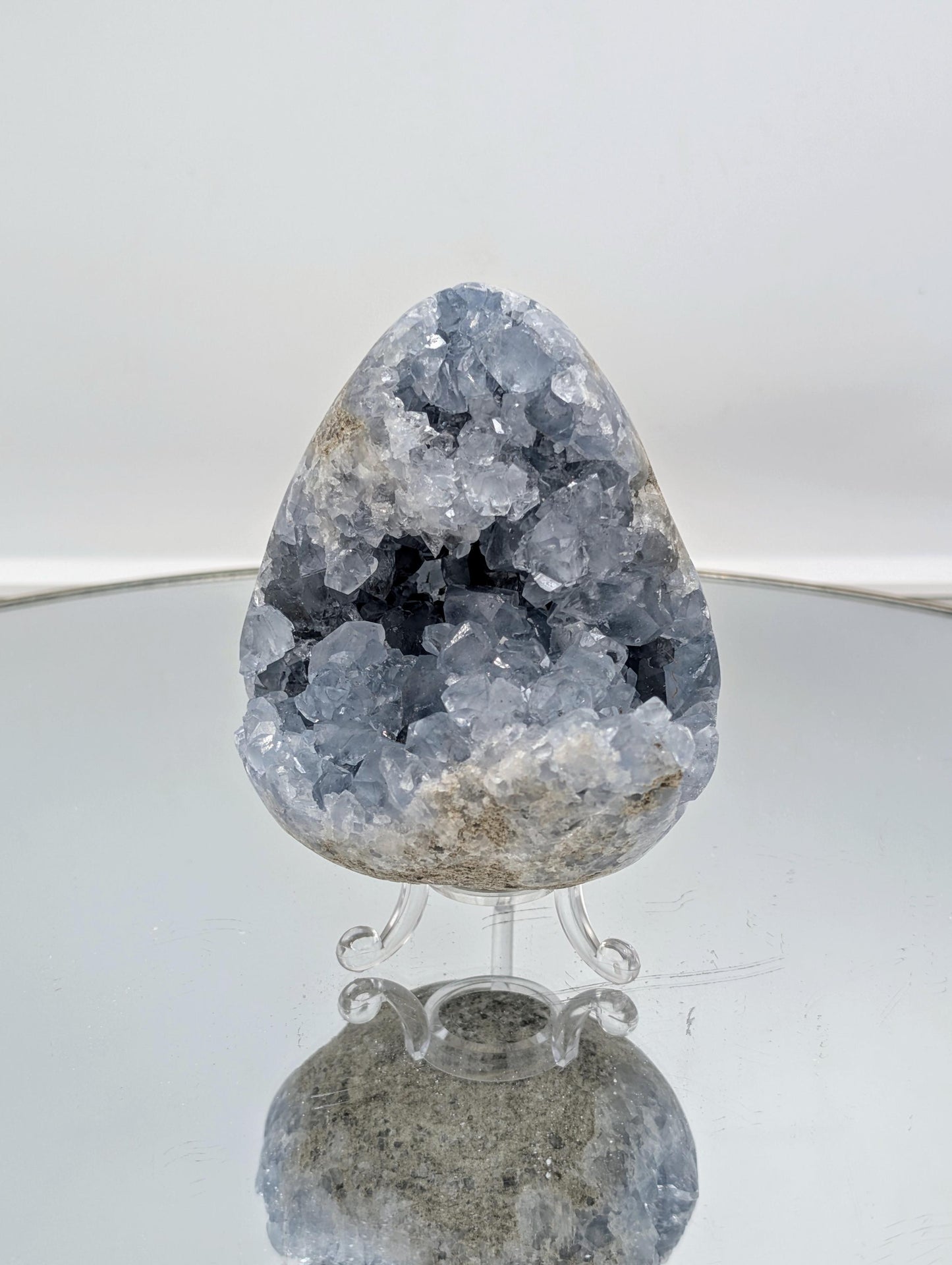 Large Celestite Crystal Egg (#16)