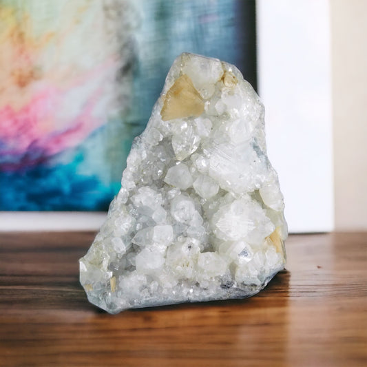 
Large Apophyllite & Stilbite Zeolite Crystal - India - Natural Art / Home Decor