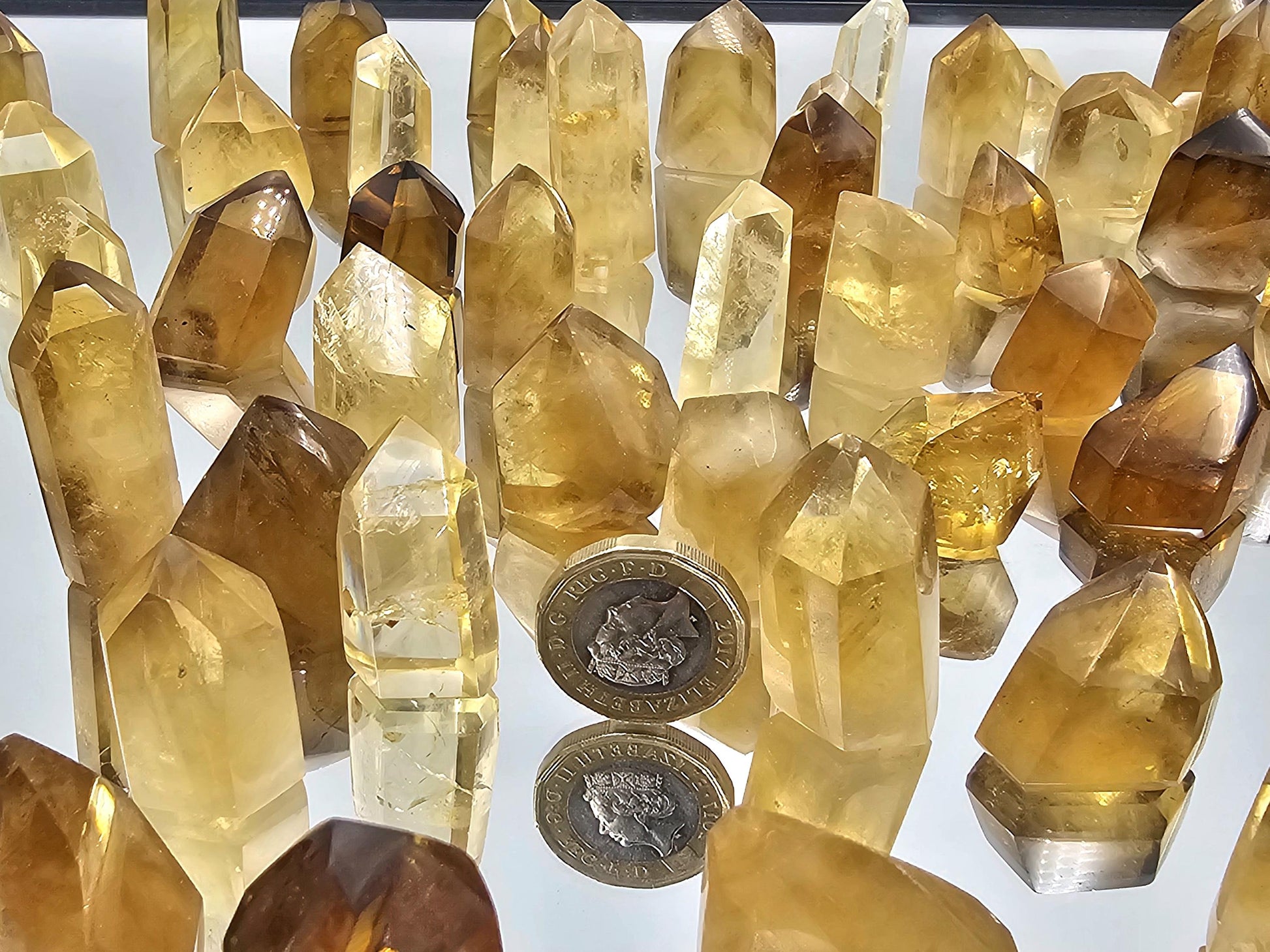 High quality citrine towers untreated