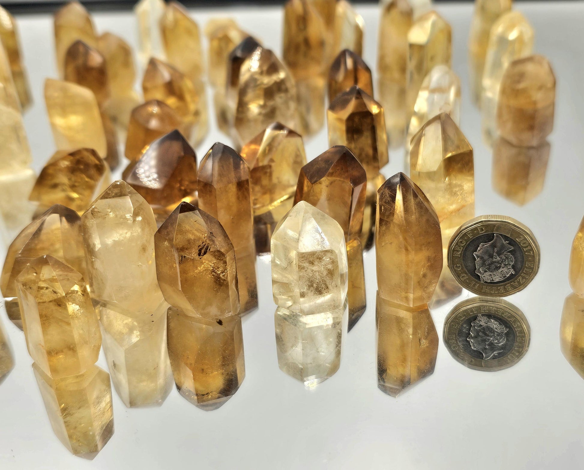 High quality natural citrine towers untreated