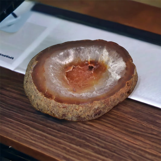 Small agate crystal bowl