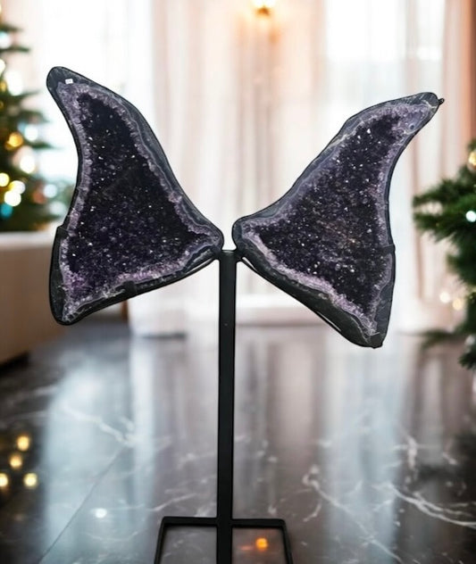 Large Amethyst Crystal Wings
