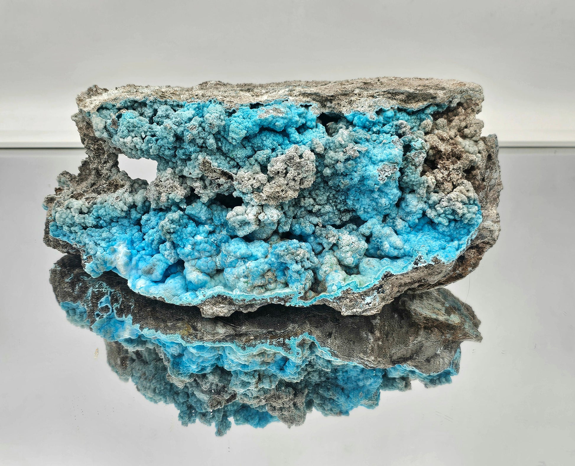 Natural Large Hemimorphite Blue Crystal