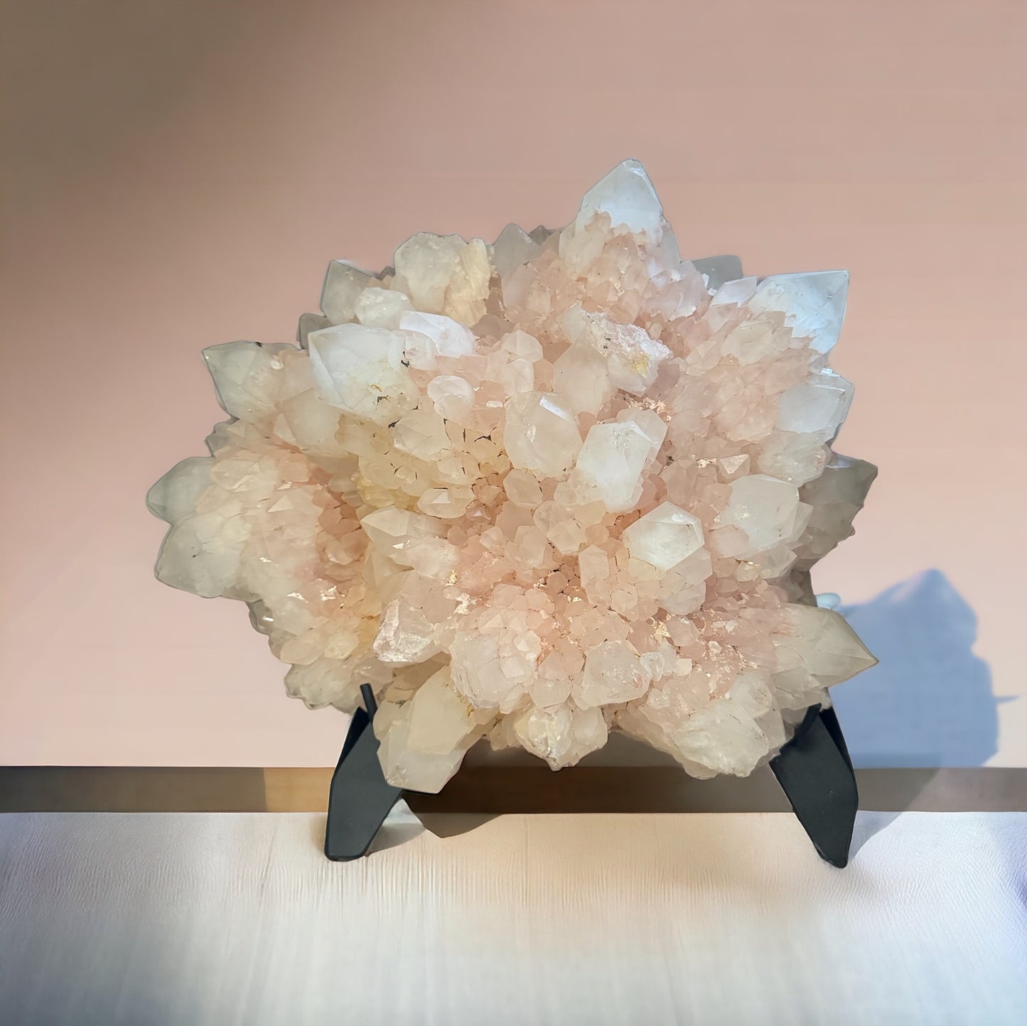 Extra Large Pink Lithium Quartz Crystal Cluster