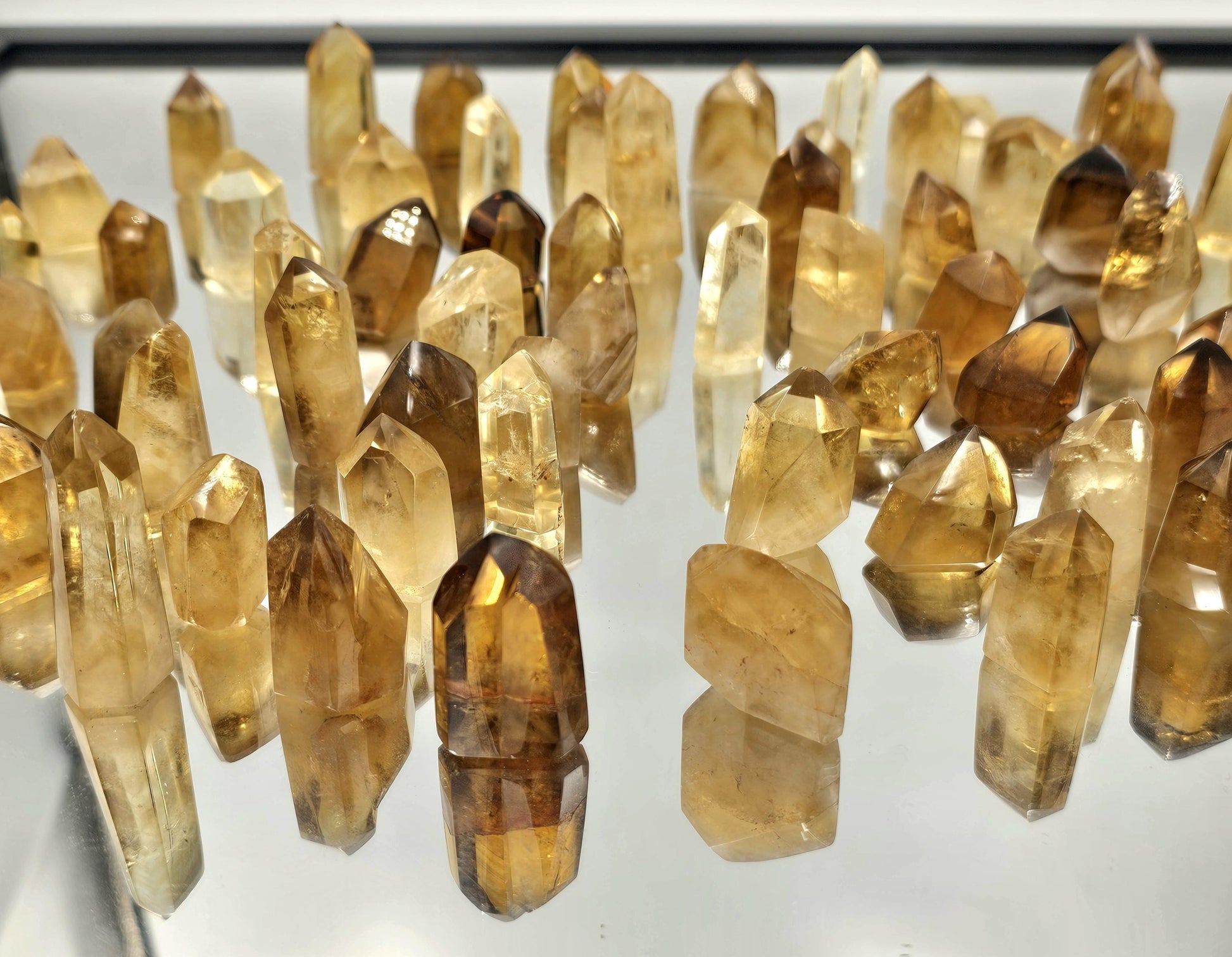 Small high quality natural citrine towers