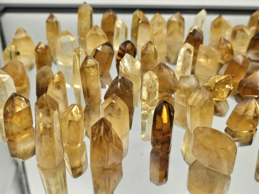 Small natural citrine towers