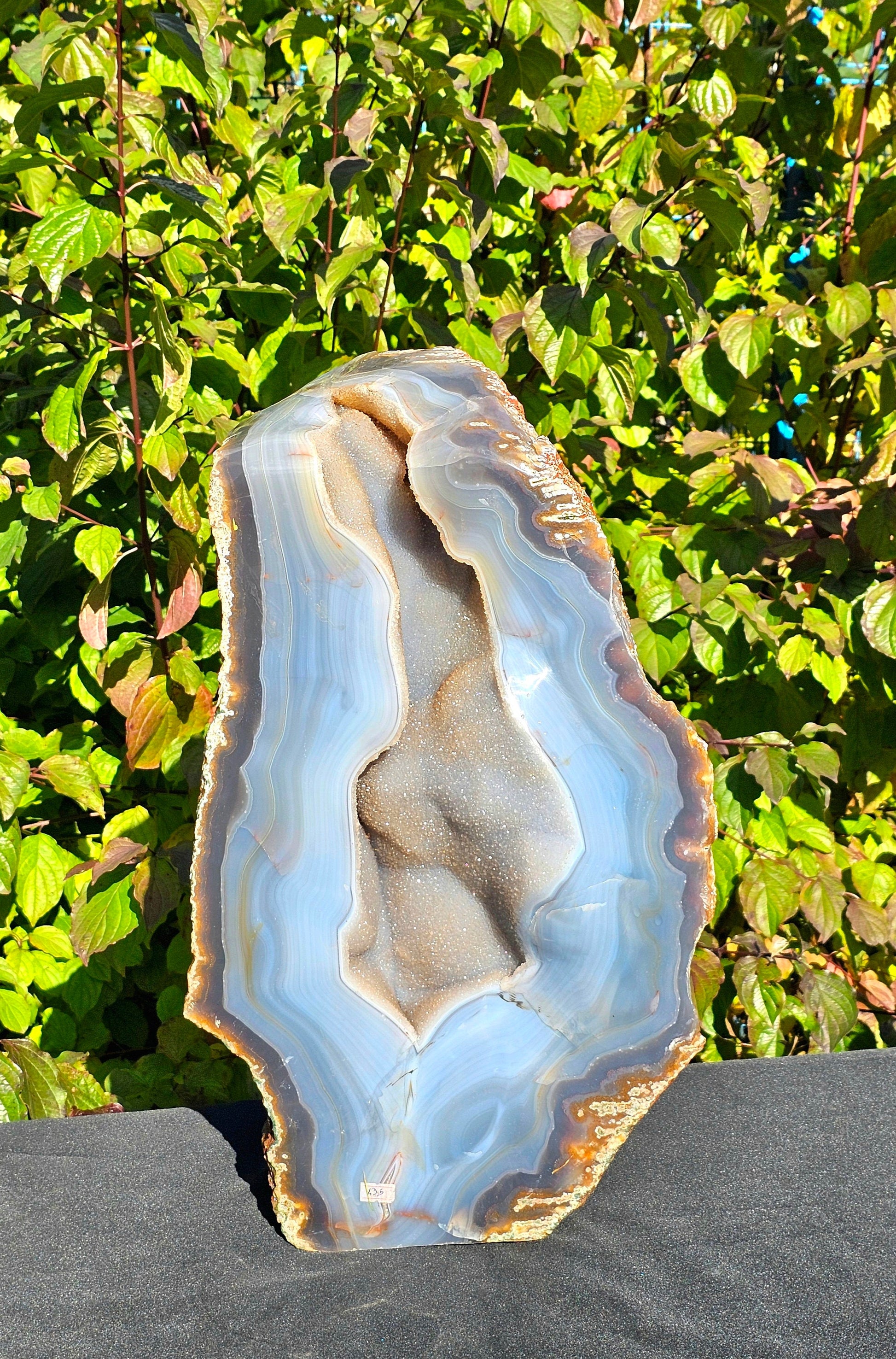 Very Large Blue Agate Crystal Geode