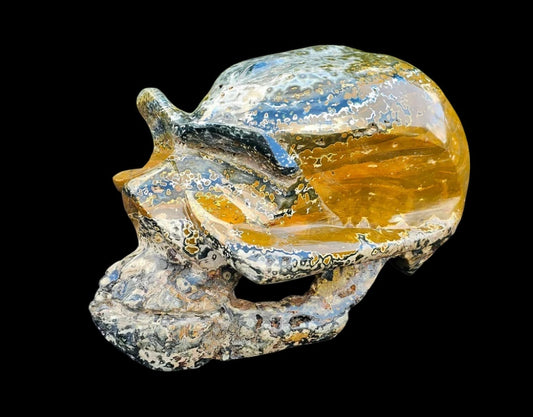 Very Large Orbital Ocean Jasper Crystal Skull 12.7KG