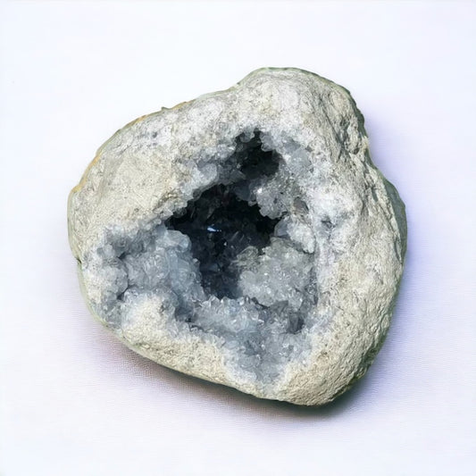 giant large celestite crystal geode cave