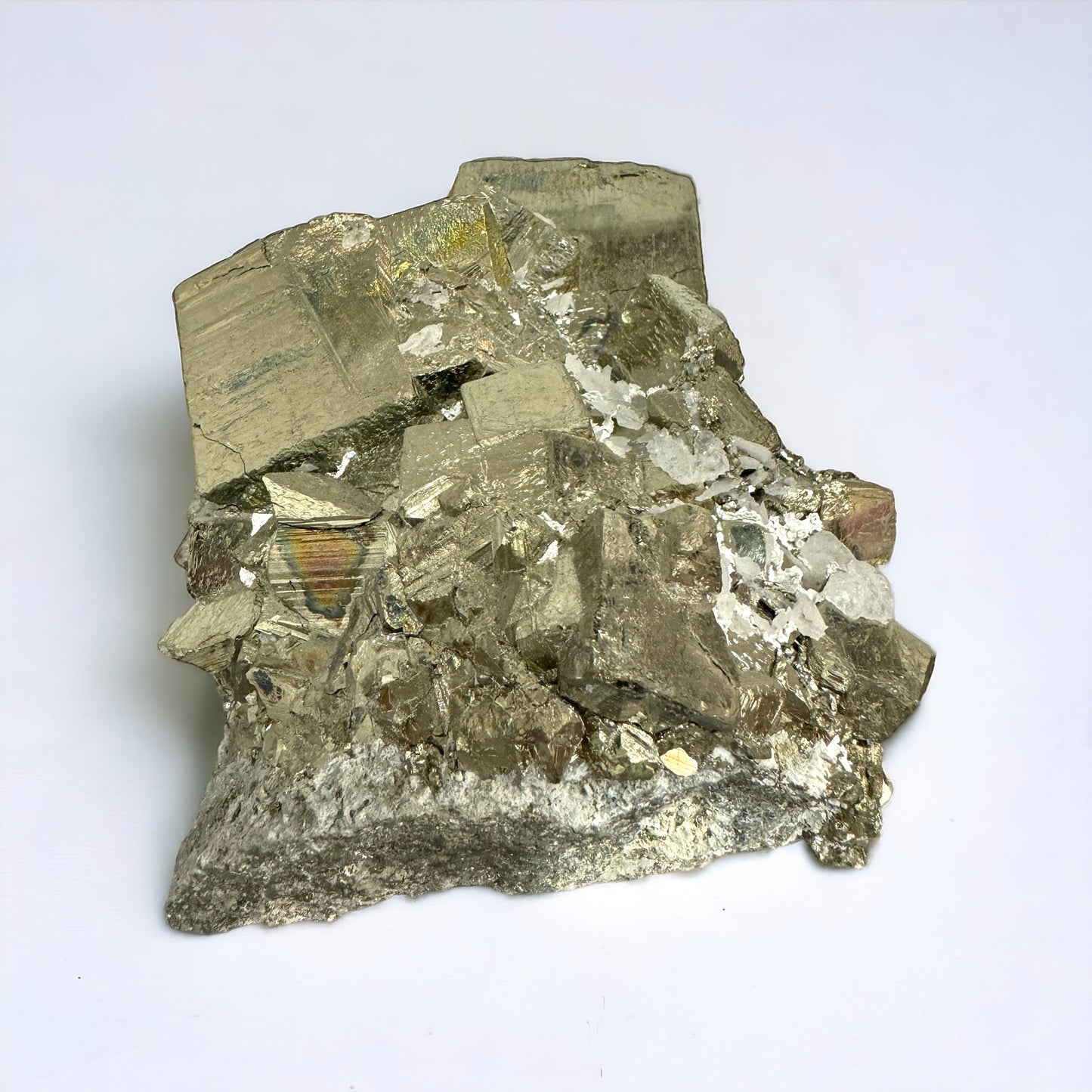 14) Large Pyrite Crystal Cluster