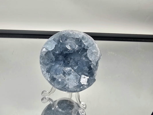 Elevated home décor featuring a serene Celestite Sphere.