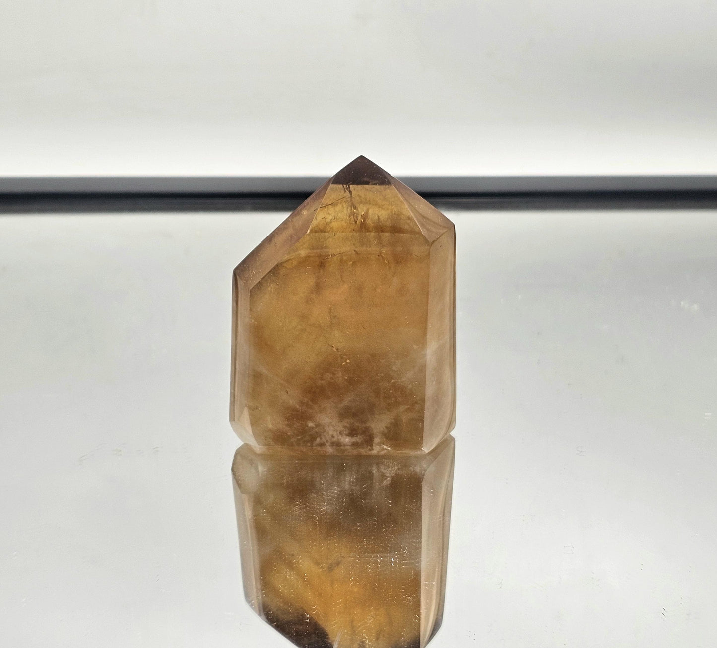 collector crystals natural golden citrine tower prism
