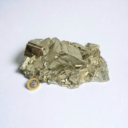 14) Large Pyrite Crystal Cluster