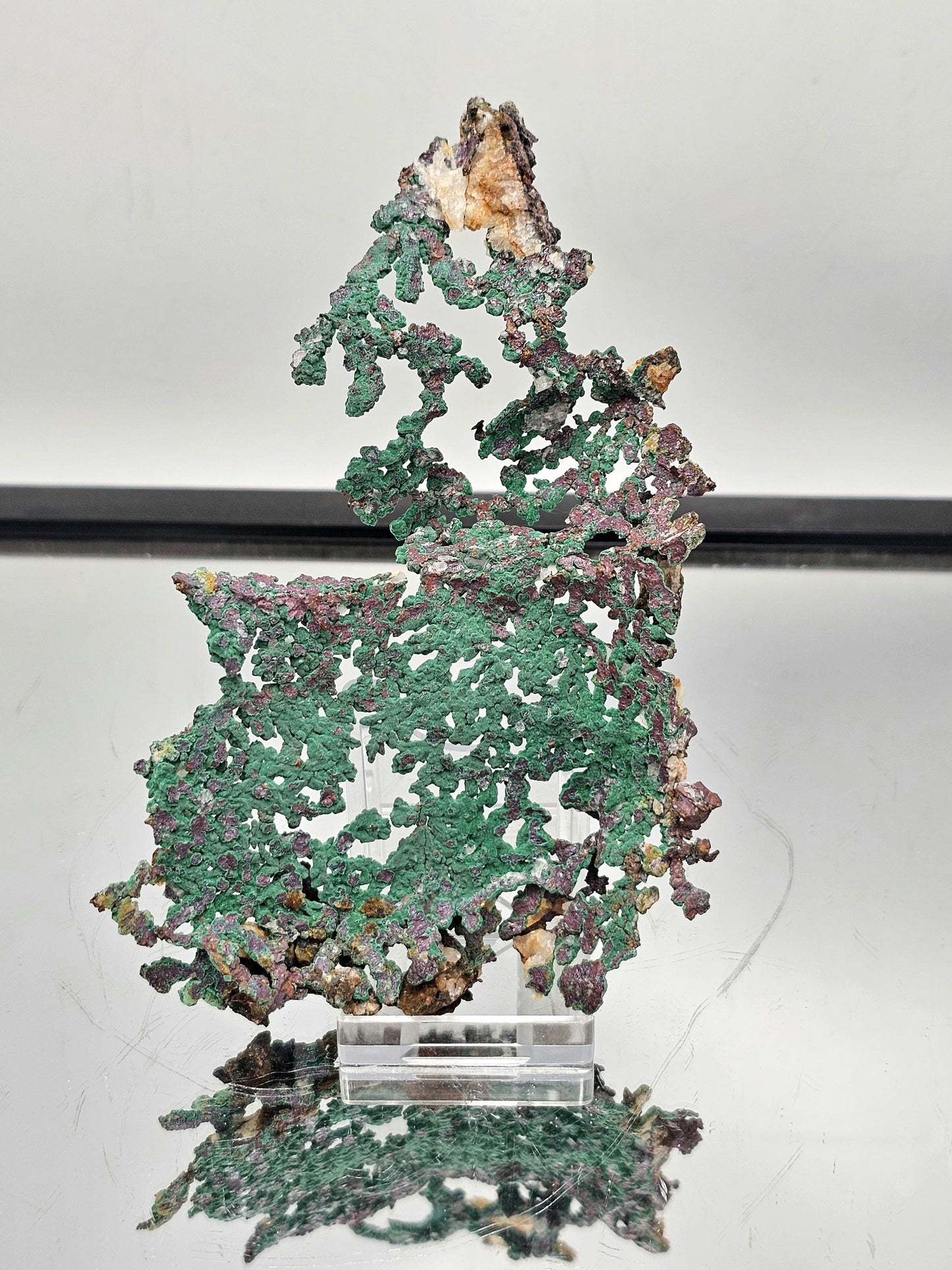 Exceptional Native Copper Specimen featuring natural fern-like designs.