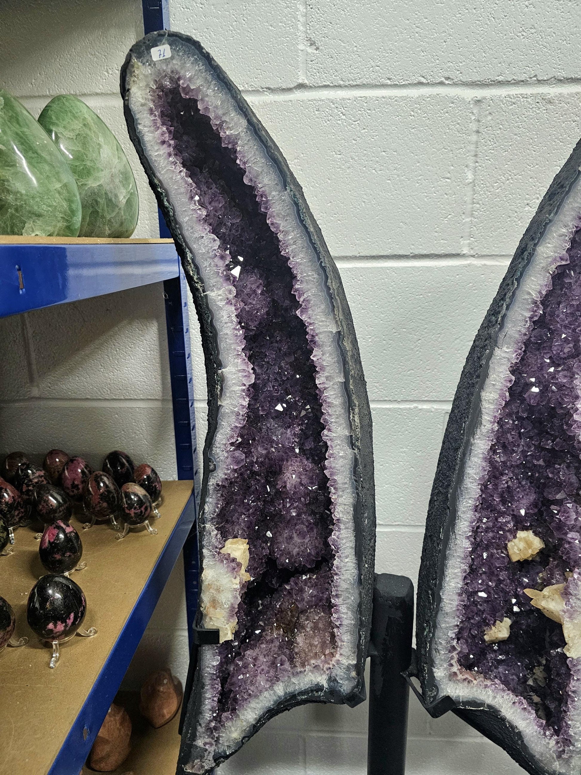 Extra-large natural Dark Amethyst Wings, sourced for exceptional quality.