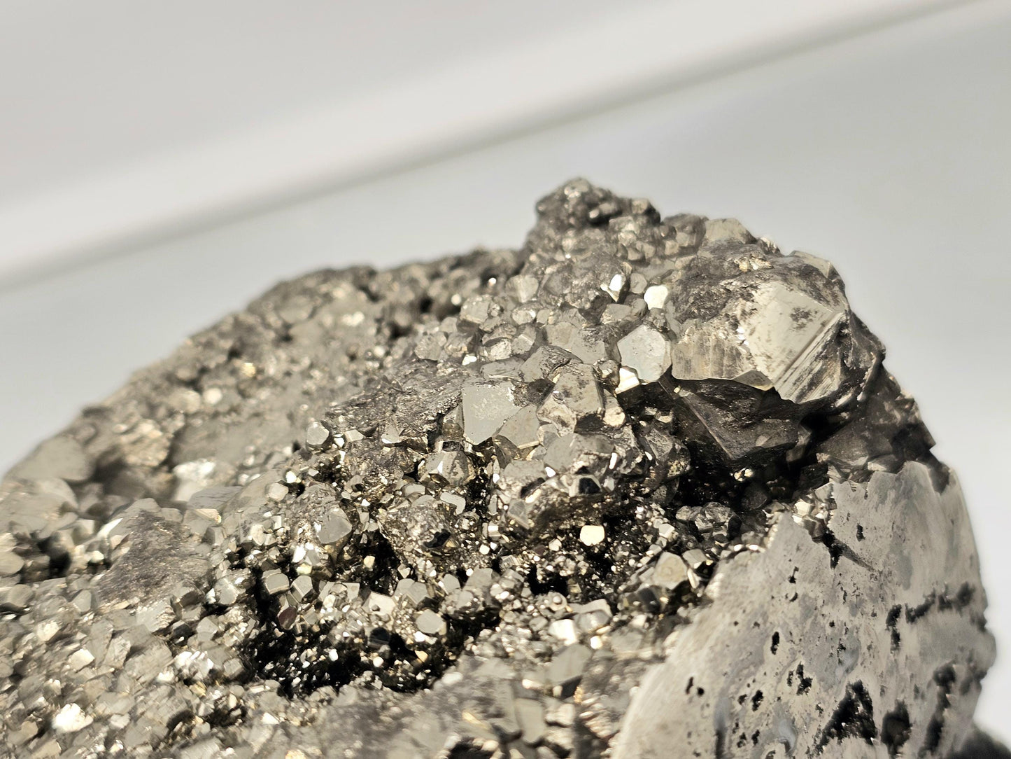 Beautiful raw pyrite cube with natural metallic sheen