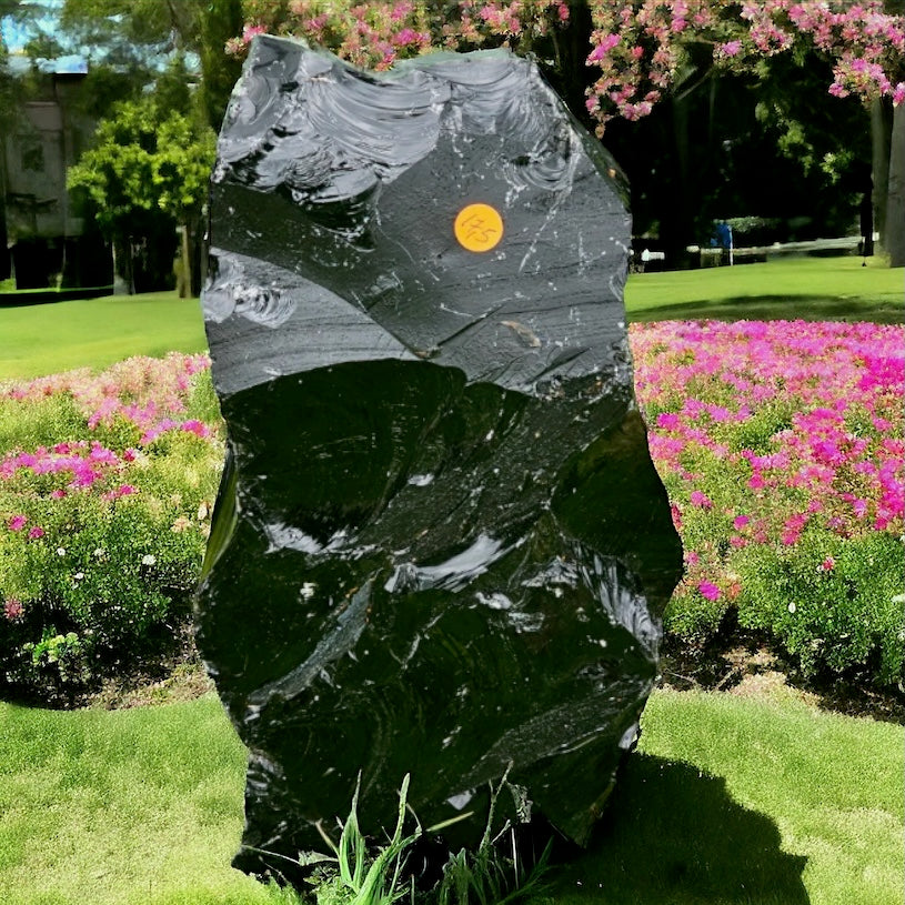 natural obsidian crystal freeform