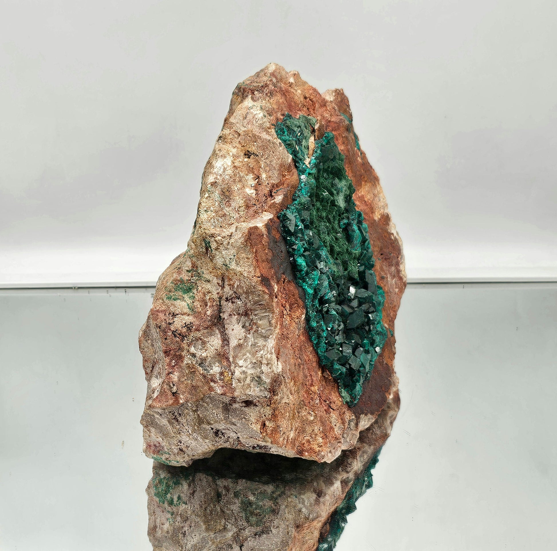 gemmy large dioptase crystal specimen