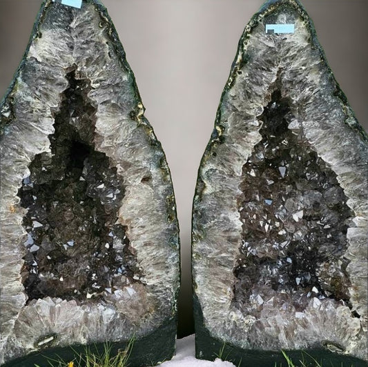 giant amethyst crystal pair church