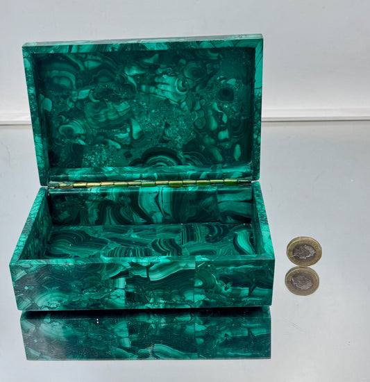 Luxury malachite crystal jewelry box, perfect for storing gems and treasures