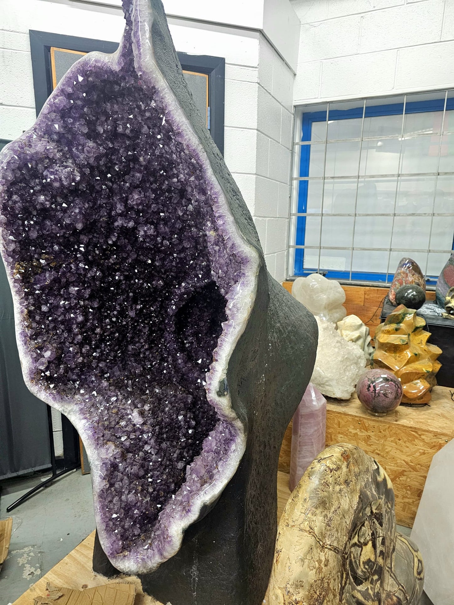 High-grade Amethyst geode perfect for holistic or decorative purposes.