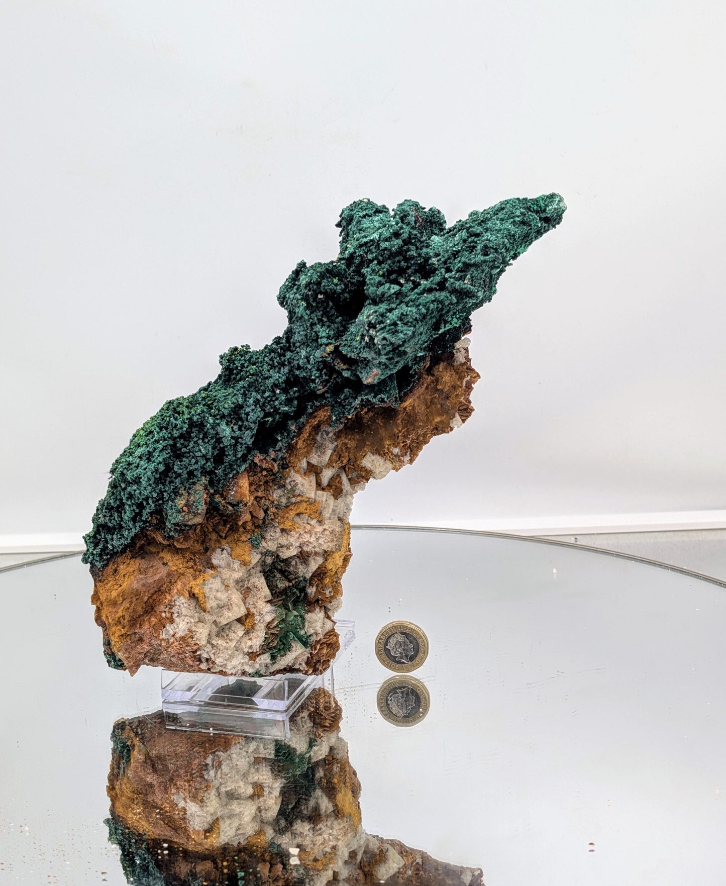 High-quality malachite on fluorite, a collector’s gemstone