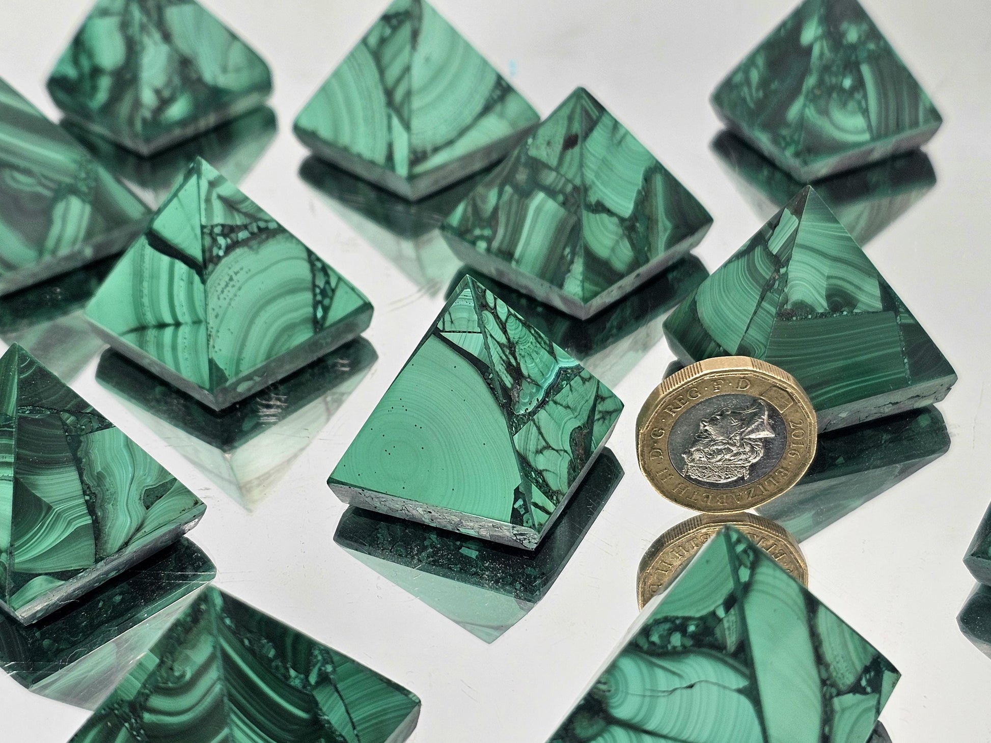 Small malachite pyramid