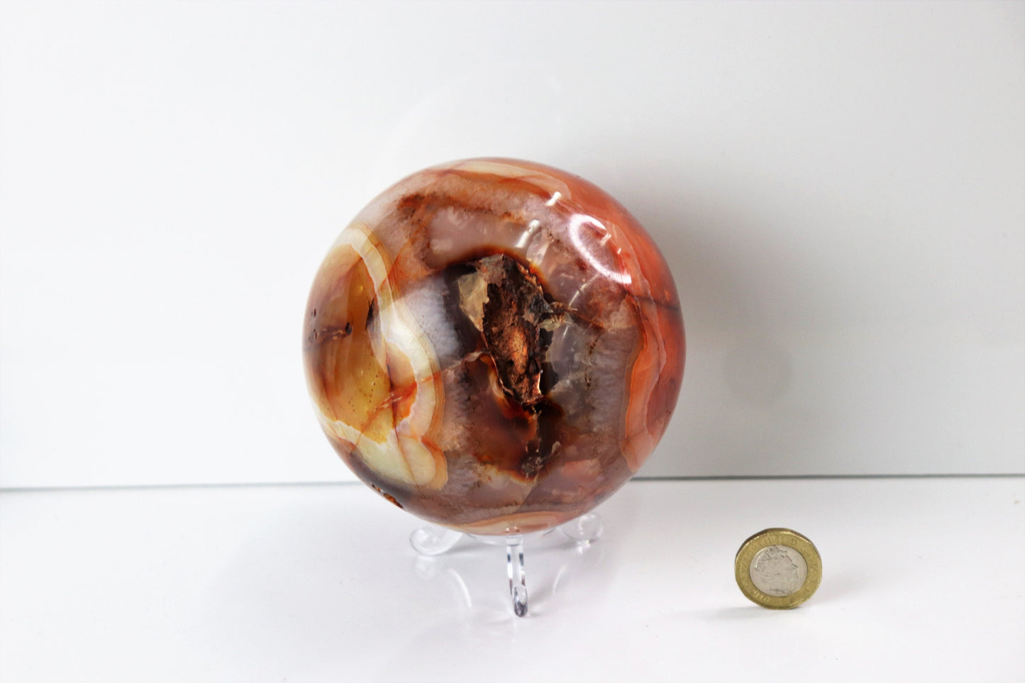 high quality carnelian crystal sphere