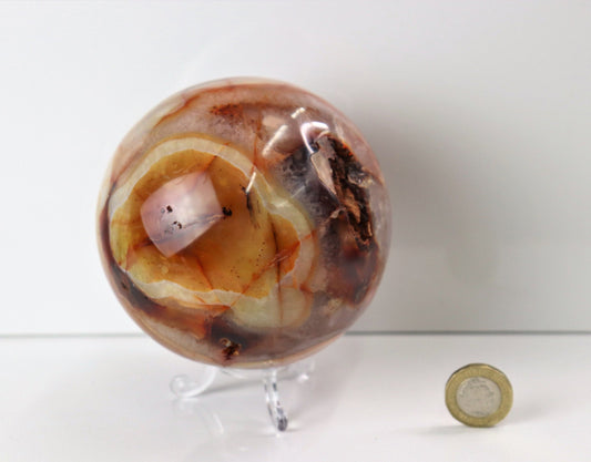 high quality carnelian sphere
