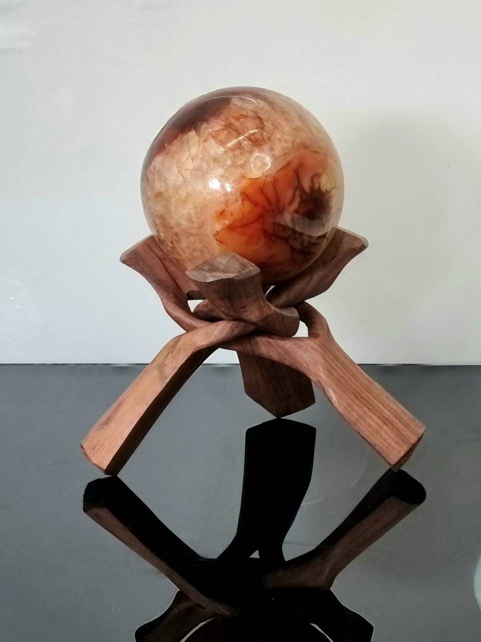 high quality large
 carnelian crystal sphere