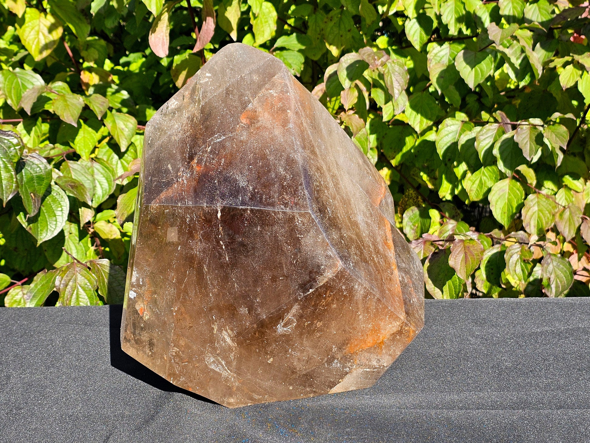 high quality smokey quartz crystal polished 