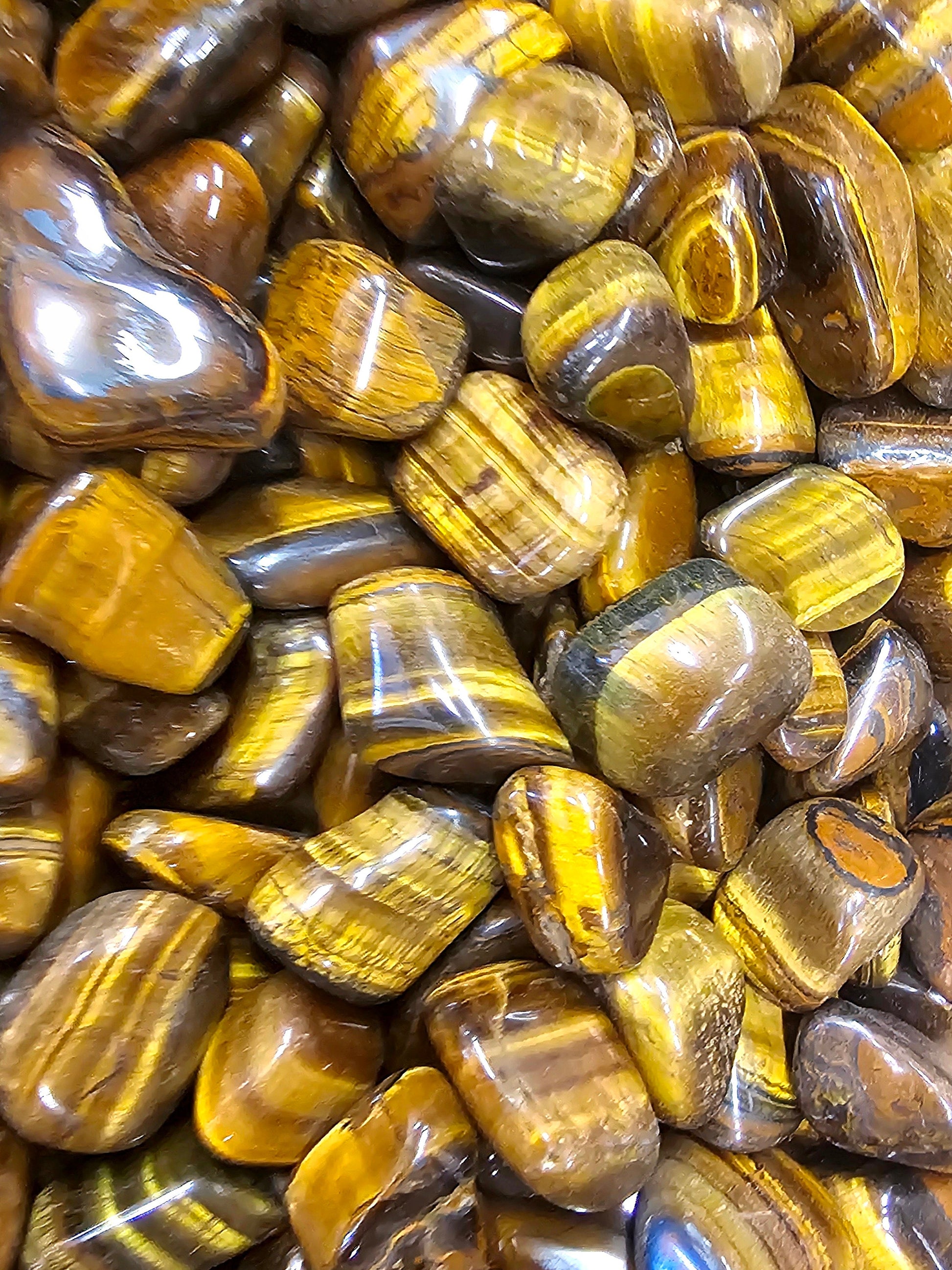 high quality tigers eye tumbled crystals