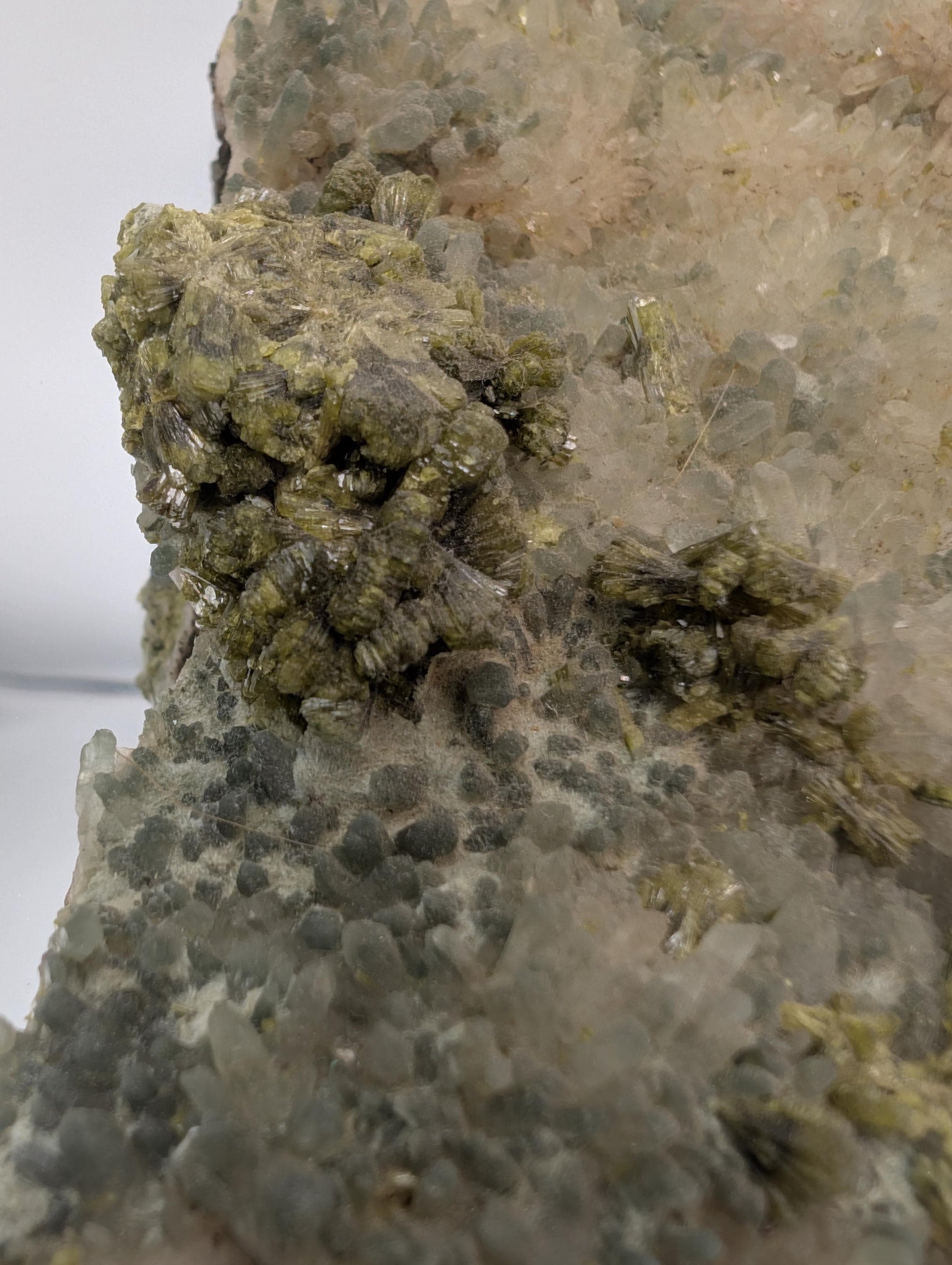 Intricate green Epidote on Quartz with stunning formations