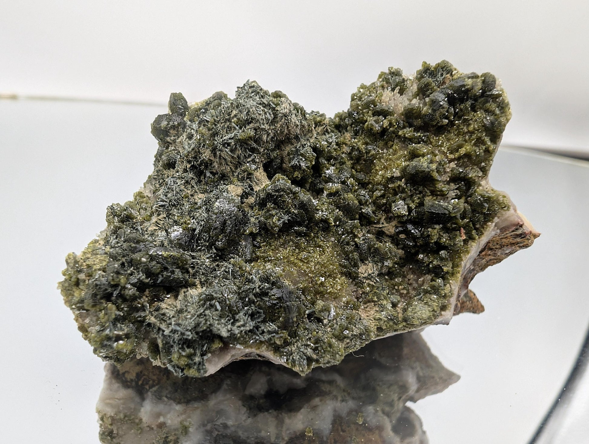 Large Forest Epidote on Quartz for fine mineral displays