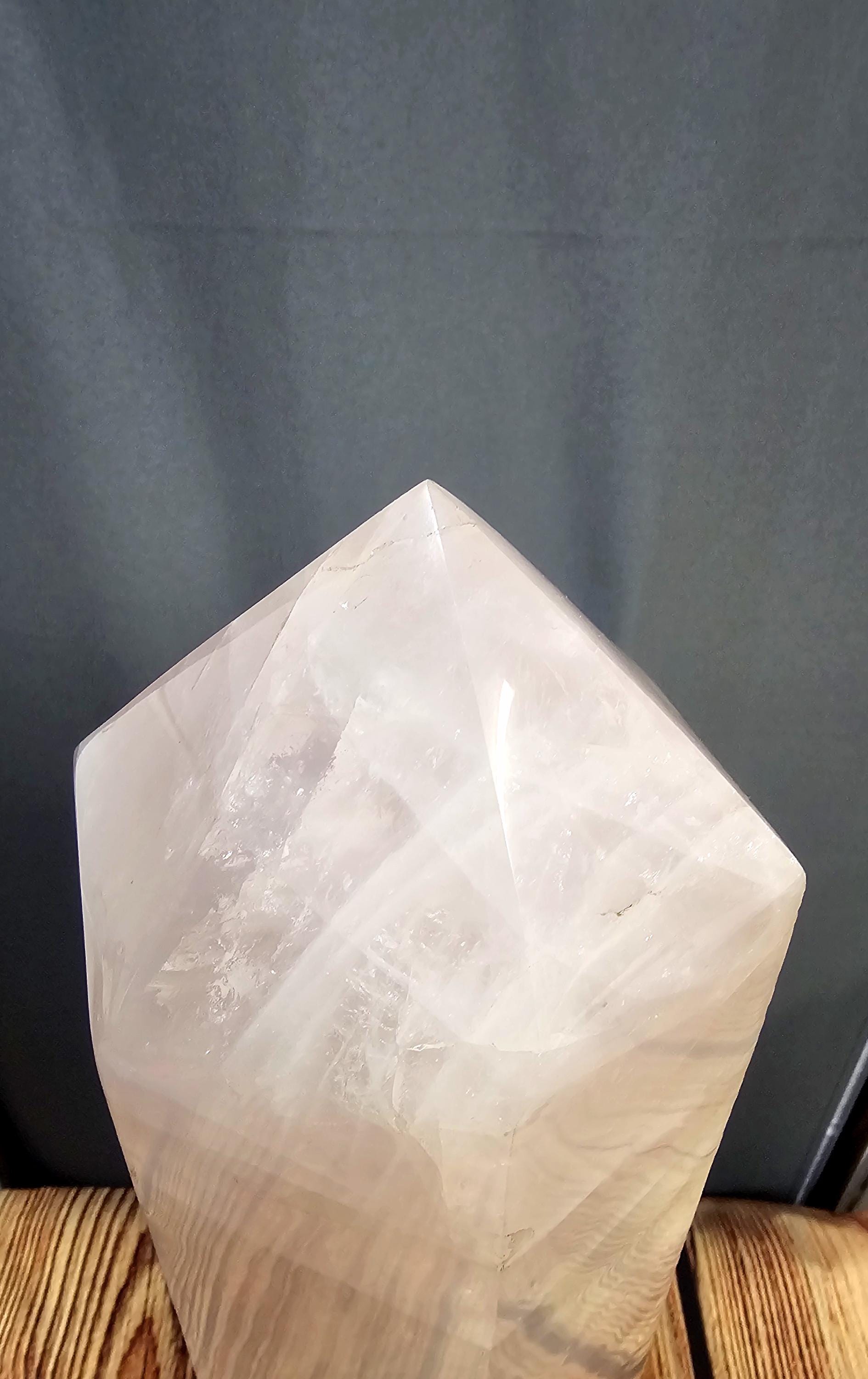 High-grade Rose Quartz Prism with soft pink hues from Madagascar.