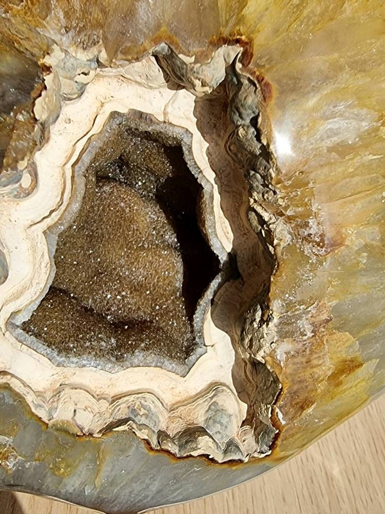 large carnelian geode